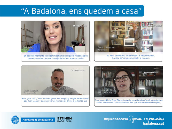 L'Ajuntament engega una campanya a les xarxes socials amb el lema "A Badalona, ens quedem a casa"