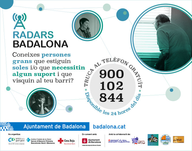 Nova campanya per difondre el projecte Radars Badalona per evitar la soledat no volguda de la gent gran