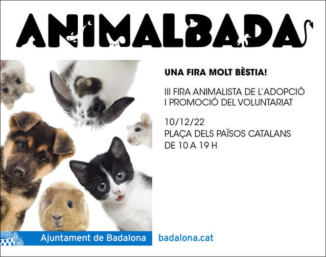 La III edició de la Fira Animalbada tindrà lloc el 10 de desembre a la plaça dels Països Catalans