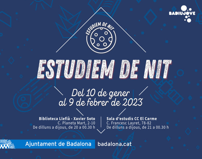 L’Ajuntament de Badalona amplia els horaris de diversos punts d’estudi de la ciutat per facilitar la preparació dels exàmens al jovent