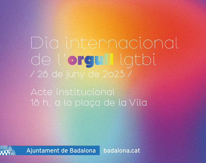 Acte institucional a Badalona per commemorar el Dia Internacional de l’Orgull LGTBIQ+