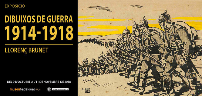 L’exposició “Dibuixos de guerra 1914-1918. Llorenç Brunet” s’inaugura dimarts 9 d’octubre al Museu de Badalona