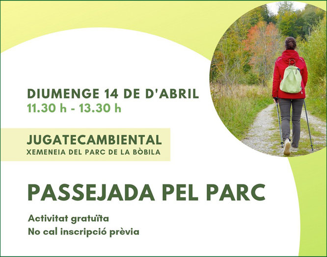 “Orienta’t al parc” i “Passejada pel parc” són les propostes destacades de la Jugatecambiental per aquest diumenge 14 d’abril