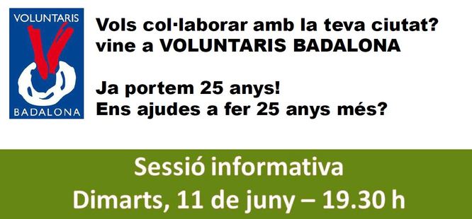 Sessió informativa sobre l’associació Voluntaris Badalona