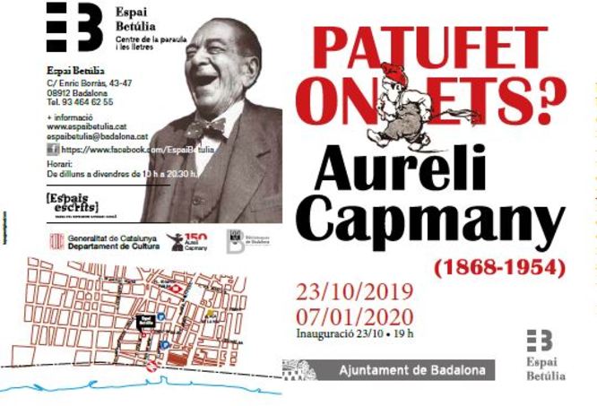 Dimecres s’inaugura a l’Espai Betúlia de Badalona l’exposició “Patufet on ets? Aureli Capmany, 1868-1954”
