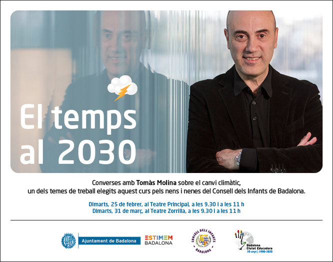El meteoròleg badaloní Tomàs Molina parlarà del canvi climàtic a l’alumnat de les escoles vinculades al Consell dels Infants de Badalona