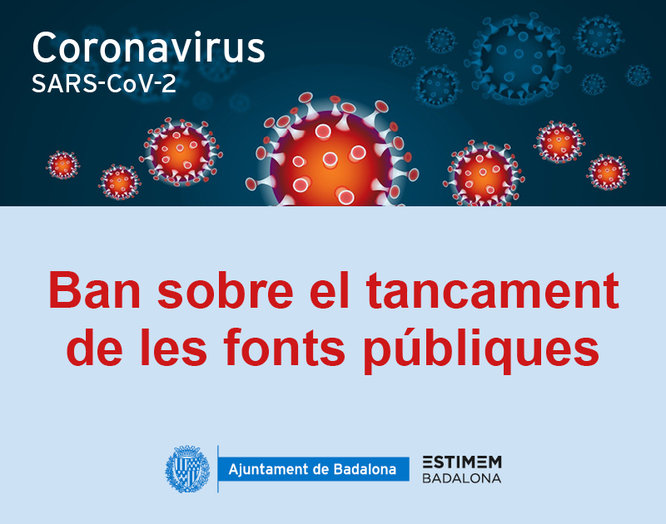 Les fonts públiques no funcionaran durant l'estat d'alarma per evitar el risc de contagi per coronavirus