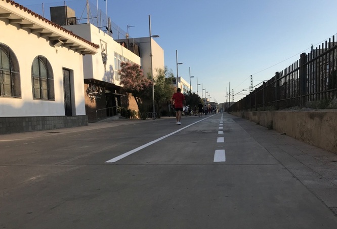 Badalona disposa des d’aquesta setmana d’un nou tram de carril bici entre el carrer del Mar i el carrer de Sant Ignasi de Loiola