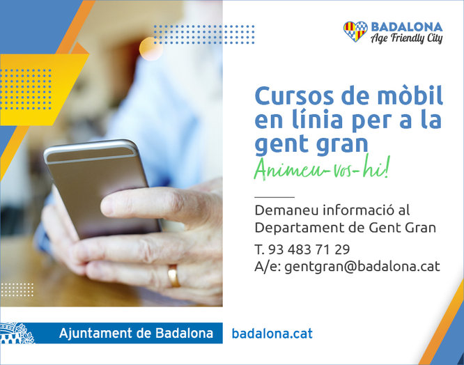 L’Ajuntament ofereix a la gent gran de Badalona cursos en línia per millorar l’ús dels telèfons mòbils