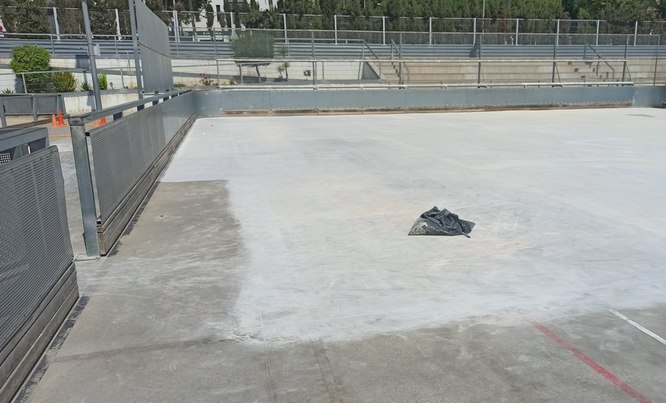 Comencen les obres de reparació de la pista de patinatge de Can Cabanyes