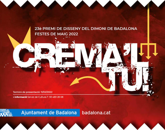 L’Ajuntament de Badalona convoca el 23è concurs Crema’l tu! per escollir el disseny del Dimoni que es cremarà la Nit de Sant Anastasi