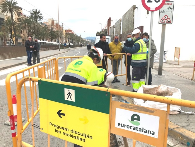 Comencen els treballs d’inspecció del sòl previs a la remodelació del passeig Marítim de Badalona entre el carrer de Sant Domènec i el Torrent de Vallmajor