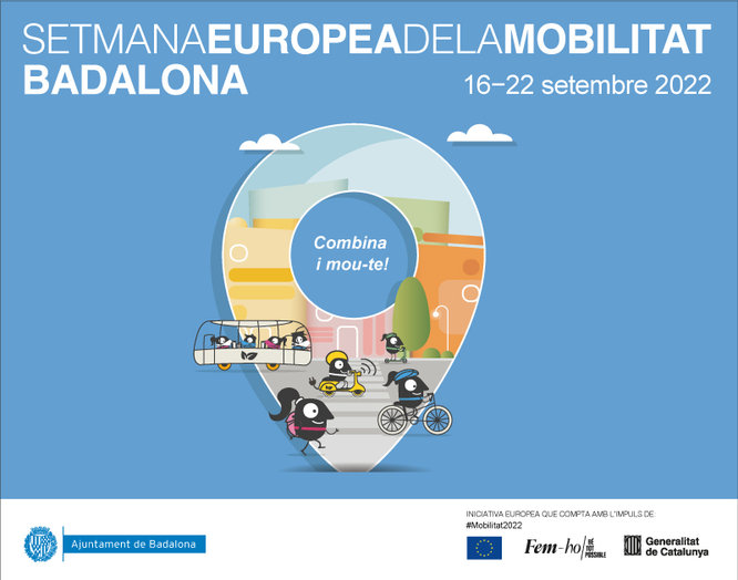 Badalona celebra del 16 al 22 de setembre la Setmana Europea de la Mobilitat que enguany posa l’accent en la intermodalitat i anima la ciutadania a moure’s de manera sostenible