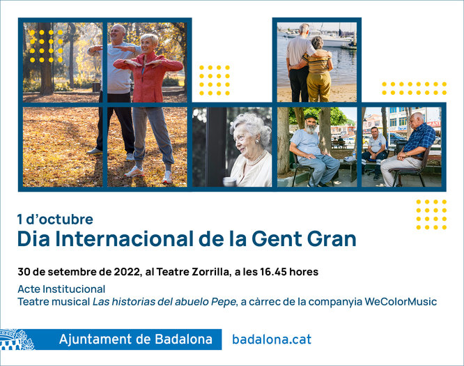 Badalona commemora aquest divendres el Dia internacional de la Gent Gran amb un acte institucional al Teatre Zorrilla