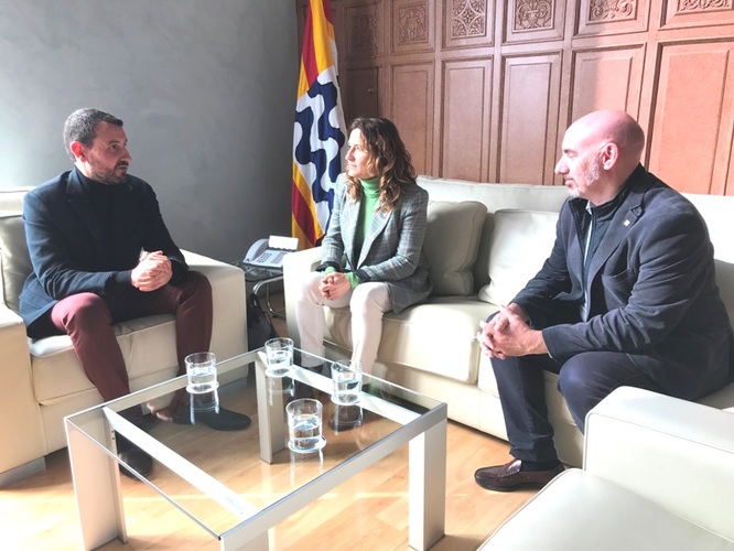 La consellera de la Presidència de la Generalitat de Catalunya, Laura Vilagrà, ha visitat l’Ajuntament de Badalona