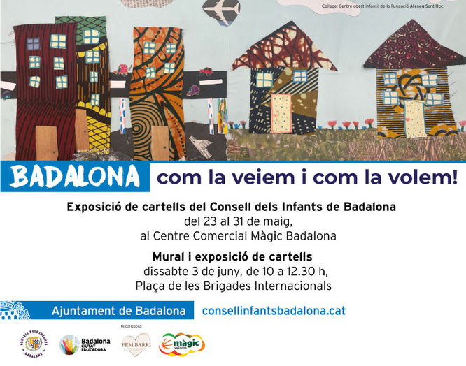 La presentació del mural “Badalona, com la veiem i com la volem!” del Consell dels Infants de Badalona a la plaça de les Brigades Internacionals s’ajorna al 3 de juny