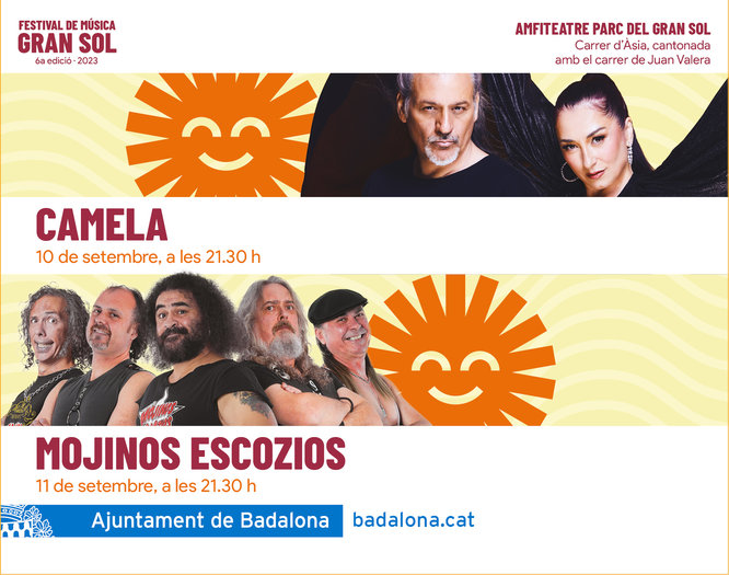 La 6a edició del Festival de Música Gran Sol porta a Badalona els concerts de Camela i Mojinos Escozios