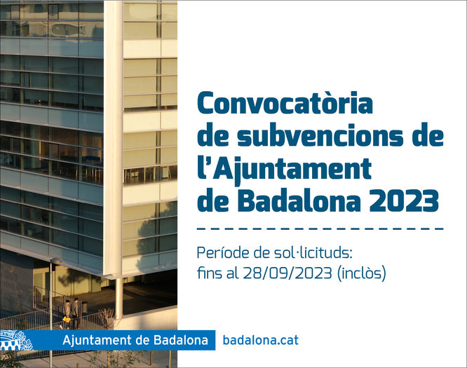 Fins al 28 de setembre les entitats de Badalona poden demanar les subvencions per a dur terme actuacions d’utilitat pública o interès social per a la ciutat